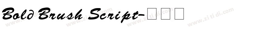 Bold Brush Script字体转换